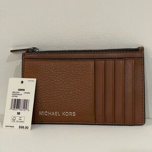 Michael Kors Tan Leather Card Holder